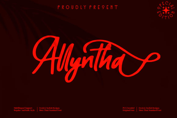 Allyntha: A Premium Script Font for Brand Identity