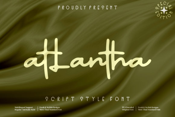 Atlantha: A Stylish Script Font for Crafters