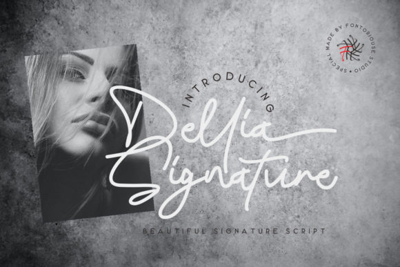 Dellia Signature: A Modern Script Font for Crafters