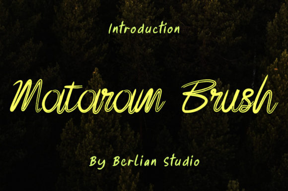Mataram Brush: A Bold Script Font for Brand Identity