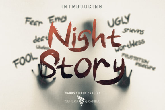 Night Story: A Handwritten Font for Dark, Thoughtful Editorial Design