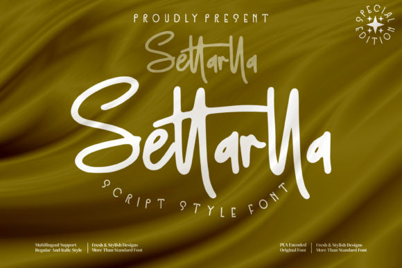 Settarlla: A Script Font for Editorial Design
