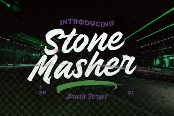 Stone Masher: A Retro Script Font for Editorial Design