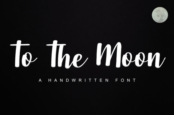 To the Moon: A Playful Script Font for Editorial Design